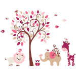Stickers animaux accueillants de la jungle