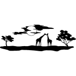 Sticker animaux d'afrique & giraffes Sticker animaux d'afrique & giraffes