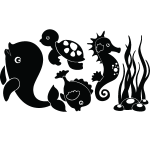 Sticker les animaux aquatiques Sticker les animaux aquatiques