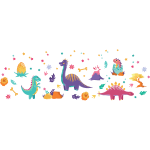 Stickers animaux dinosaures dans la nature
