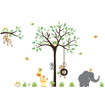 Stickers animaux lgants dans la jungle
