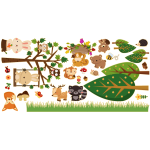 Sticker les animaux de la fort