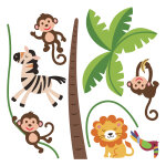 Stickers animaux de la jungle