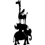 Sticker animaux de la jungle acrobate