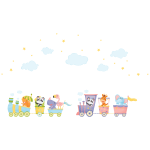 Stickers animaux de la jungle cap vers l?aventure