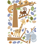 Stickers animaux de la jungle joueurs
