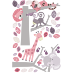 Stickers animaux de la jungle saltimbanques