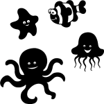 Sticker animaux marins Sticker animaux marins