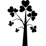Sticker arbre de coeurs