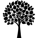 Sticker arbre et feuilles en bulles