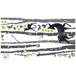 Sticker arbres de la fort avec ses animaux
