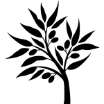 Sticker arbre, fruits et feuilles