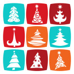 Sticker arbres de nol