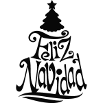 Sticker arbre de nol en espagnol