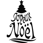 Sticker arbre de nol en franais