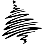 Sticker arbre de nol pop art