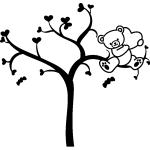 Sticker arbre  nounours