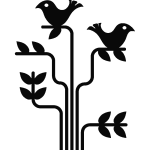 Stickers arbre avec des oiseaux