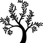 Sticker arbre et petites feuilles