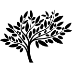 Sticker arbre souffl par le vent