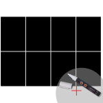 Sticker ardoise 8 rectangles + craie liquide blanche