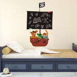 Stickers ardoise bateau pirate