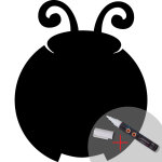 Sticker ardoise coccinelle + craie liquide blanche