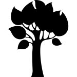 Sticker ardoise design arbre