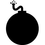 Sticker ardoise design bombe Sticker ardoise design bombe
