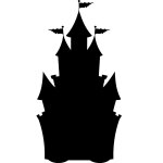 Sticker ardoise design chteau