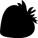 Sticker ardoise design fraise