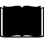 Sticker ardoise design livre
