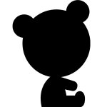 Sticker ardoise design nounours Sticker ardoise design nounours