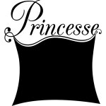Sticker ardoise design princesse