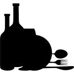 Sticker ardoise design repas Sticker ardoise design repas