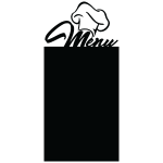 Sticker ardoise menu du chef + craie liquide blanche