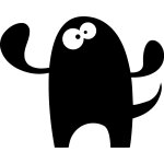 Sticker ardoise monstre 2