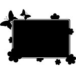 Sticker ardoise papillons dans un champ