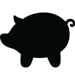 Sticker ardoise petit cochon