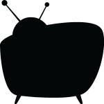 Sticker ardoise poste tv ancien