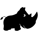 Sticker ardoise rhinocros + 4 craies liquides