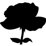 Sticker ardoise rose noire