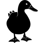 Sticker ardoise silhouette canard
