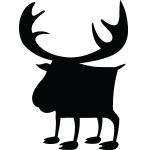 Sticker ardoise silhouette cerf