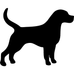 Sticker ardoise silhouette chien