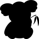 Sticker ardoise silhouette coala