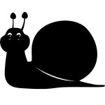 Sticker ardoise silhouette escargot