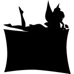 Sticker ardoise silhouette fe