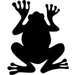 Sticker ardoise silhouette grenouille