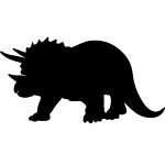 Sticker ardoise silhouette kentrosaure